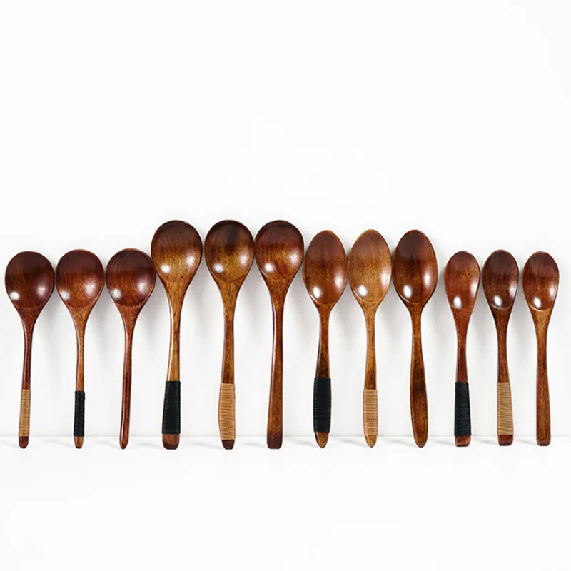 

High Quality Natural Wood Bamboo Scoop Kitchen Spice Tea Honey Coffee Tools Soup Teaspoon Bamboo Spoon