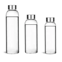 

Bpa Free Unbreakable Safe 500 ml 1L Clear Sport Glass Water Bottle With Custom Logo