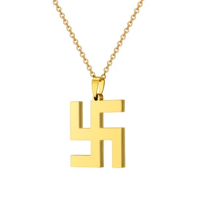 

New design vintage stainless steel pendant statement couple chain gold jewelry necklaces