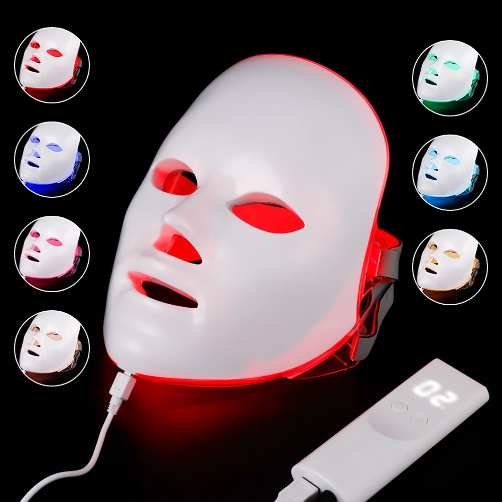 

Korean Skin Care Wrinkle Removal Skin Rejuvenation Led Light Therapy Facial Face Masks With Led, White