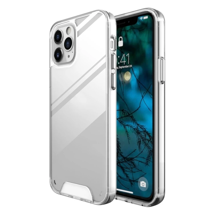 

Dropshipping Phone Case For iPhone 12 / 12 Pro Scratchproof TPU + Acrylic Space case Protective Case(Transparent)