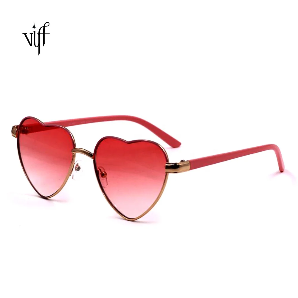 

VIFF Heart Shaped Sunglasses HM19650 Beautiful Multi Color Blue pink Love Heart Sun Glasses Sunglasses