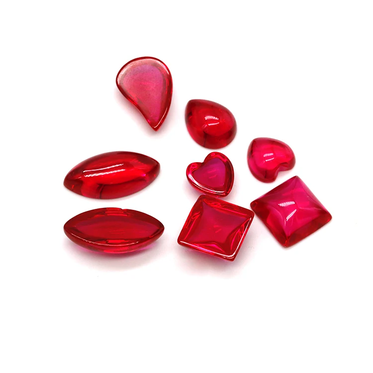 

Wholesale High Quality Lab Created Corundum Various Shape Cabochon Stones Ruby Gemstone