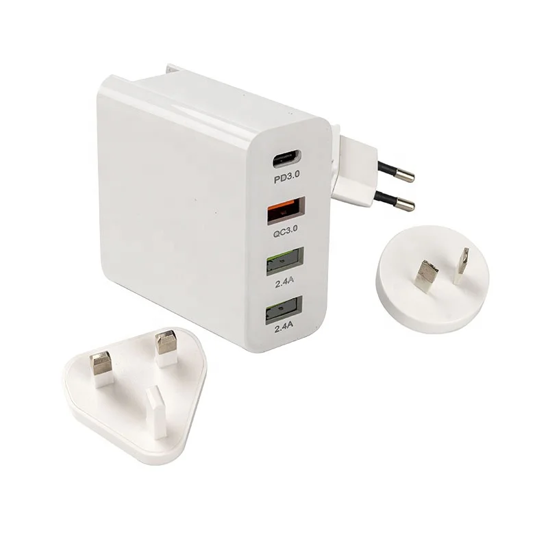 

Fast Charging Portable 4 Ports Wall Charger for Most Electronic Devices Such As Mobile Phone