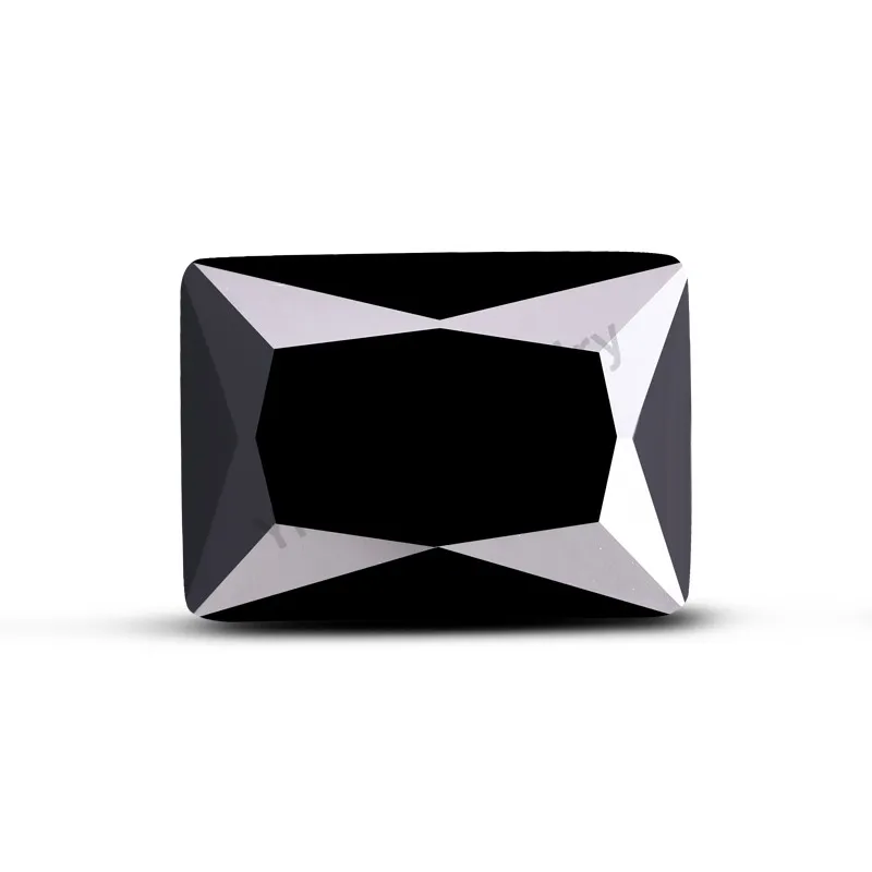 

Baguette Cubic Zirconia Black Stones Withstand Heat Machine Cut Gems
