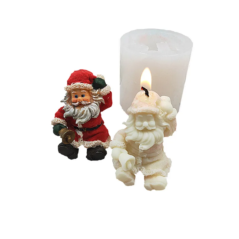 

B-1059 Plaster mold decoration cake chocolate pudding Santa Claus incense candle silicone mold, Customized