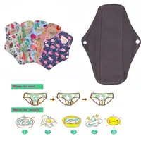 

Moderate Reusable Sanitary Pads Washable Women Cloth Menstrual Pads Organic Bamboo Absorbent Cotton Feminine Sanitary Napkins
