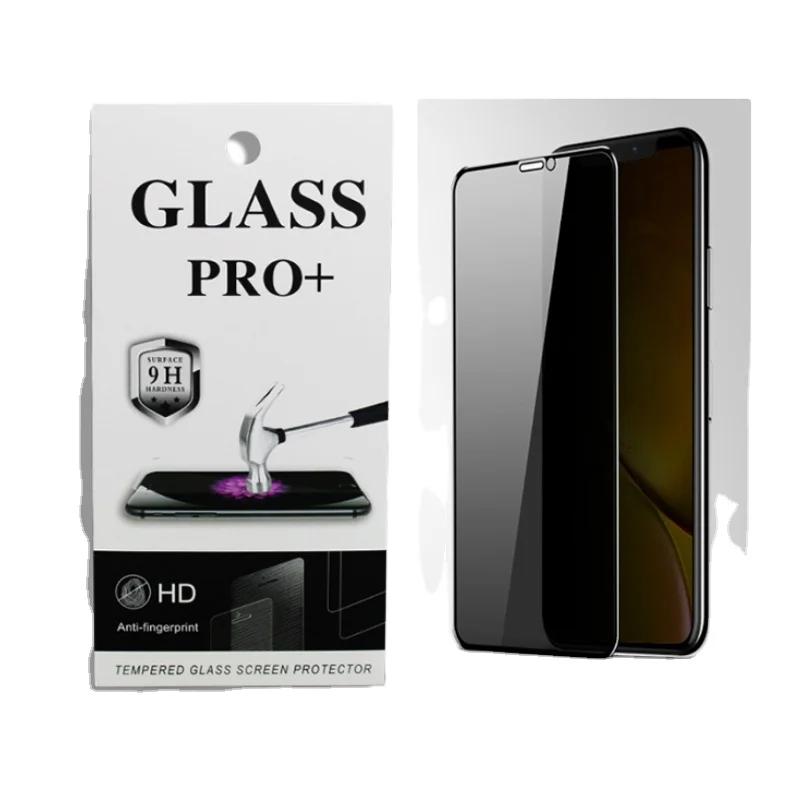 

9H hardness anti peeping protector tempered glass with cameras protect screen protector privacy for iphone 12 pro max