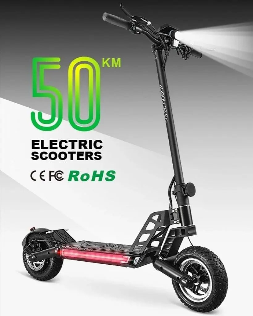 

EU Warehouse KUGOO G2 Pro Electric Scooter Adult E-Scooter with 800W Motor Max Speed up to 50km/h Max Durance 50km