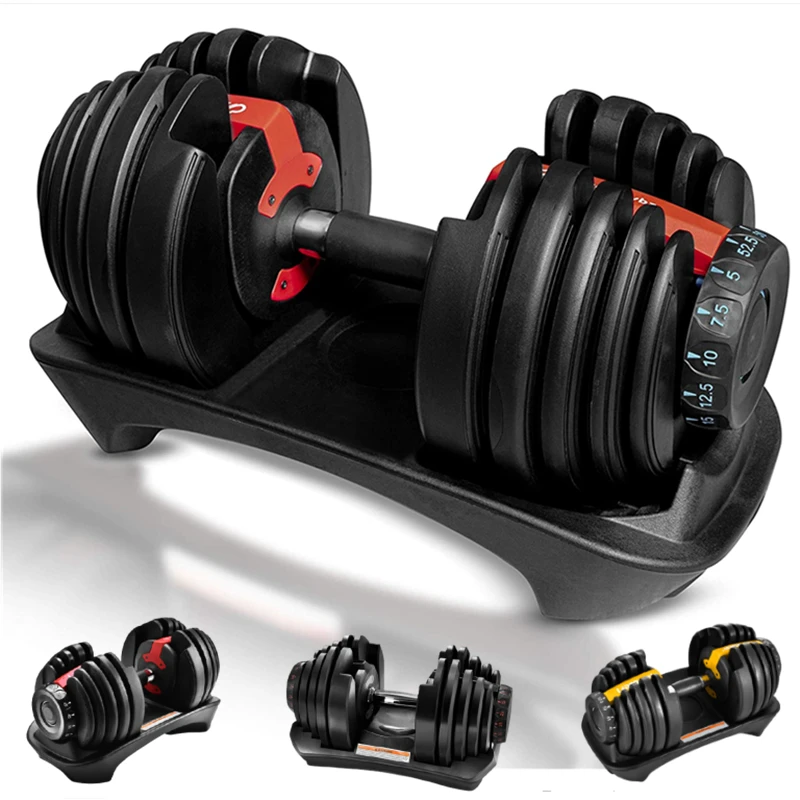 

Hot Sale Home Gym Fitness Equipment 24Kg adjustable dumbbell weights 40Kg Dumbels Set Adjustable Dumbbells, Black, blue