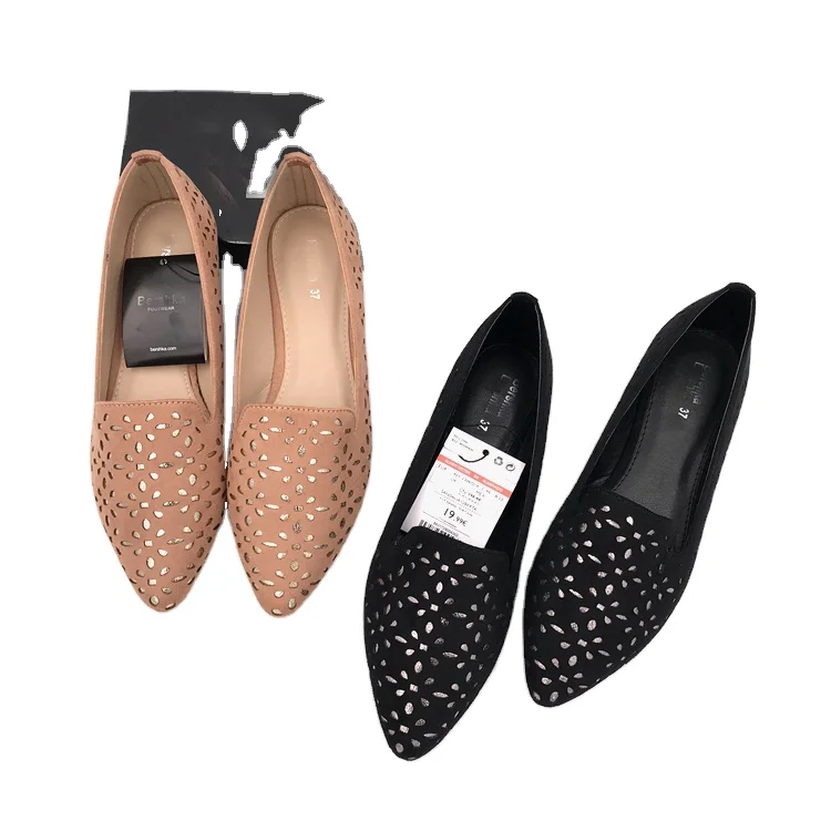 

Ladies fancy laser pointed toe ballerina style flat pump shoes, As per require