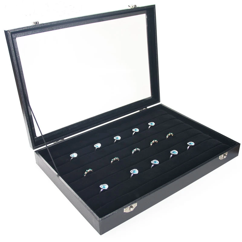 Black Velvet 12 Styles Jewelry Show Case Box for Rings Necklace Bracelet Pendant Earrings Jewelry Accessories