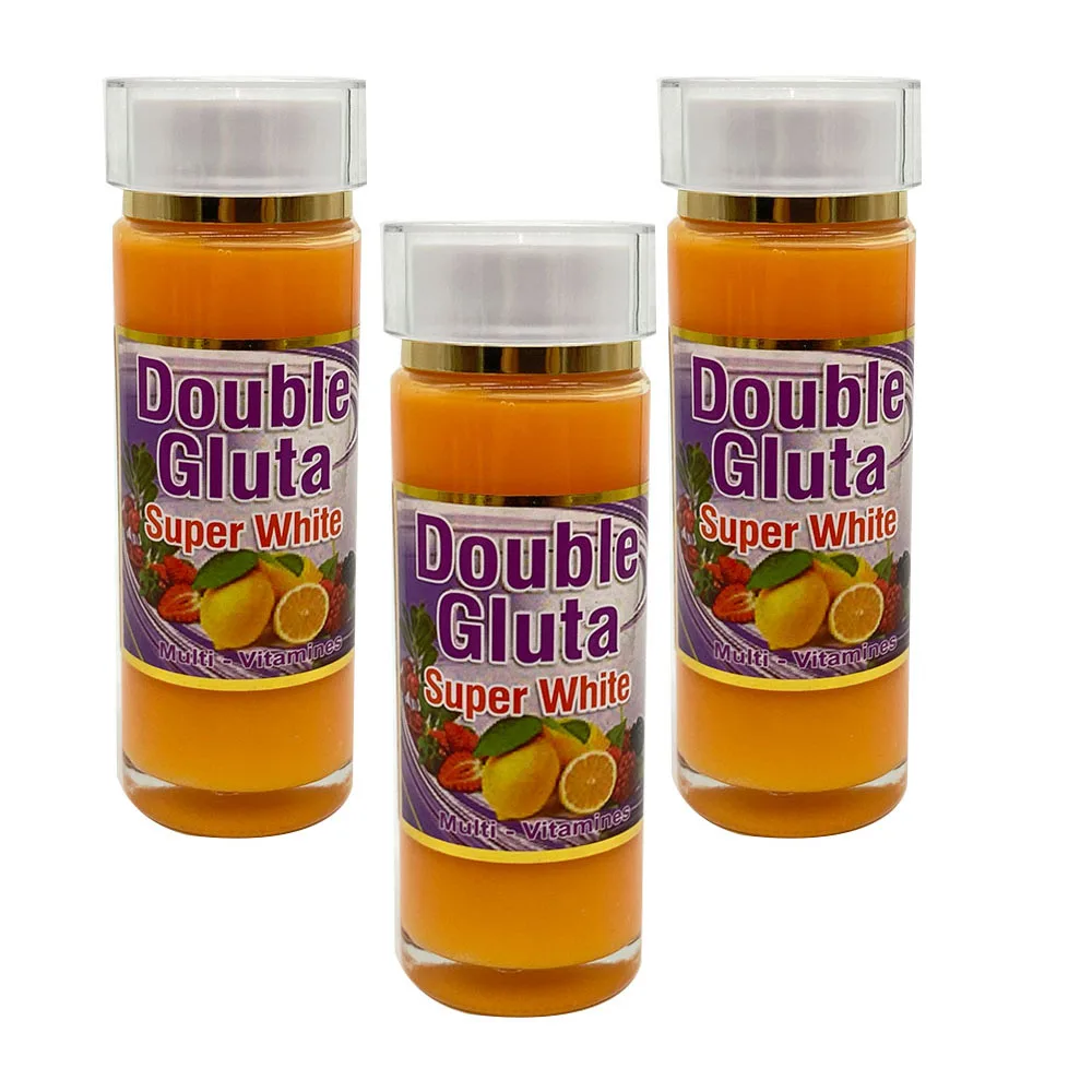 

Double Gluta Super White Multi-Vitamines Serum for Anti Tache,Anti Viellissement Eclaircissant 120ml, Orange