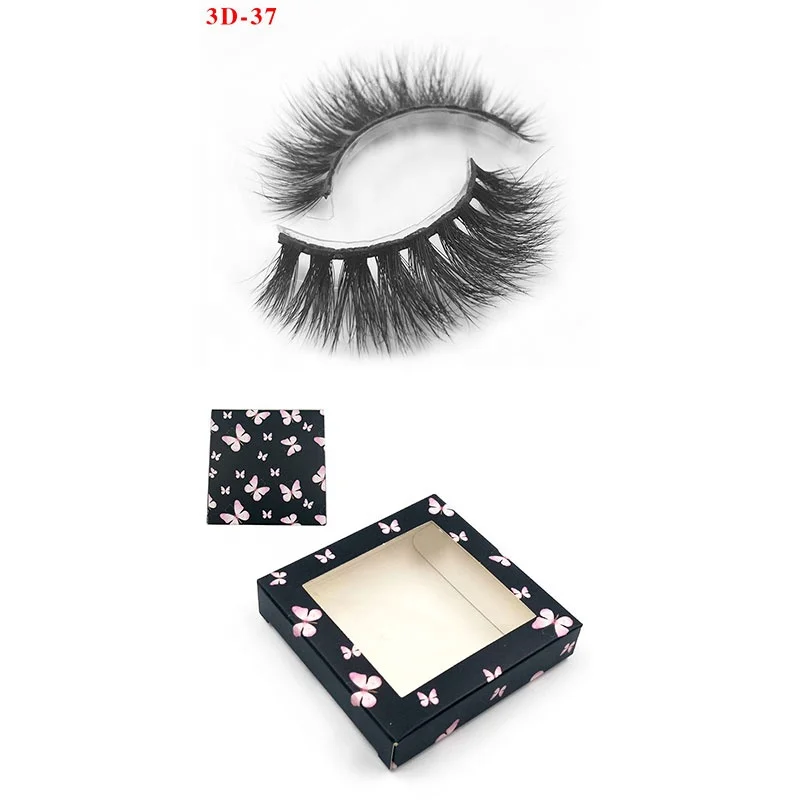 

Y Free sample wholesale faux cils 3d 17 mm mink lashes wispy thick real mink false lash with custom lash box, Natural black lashes