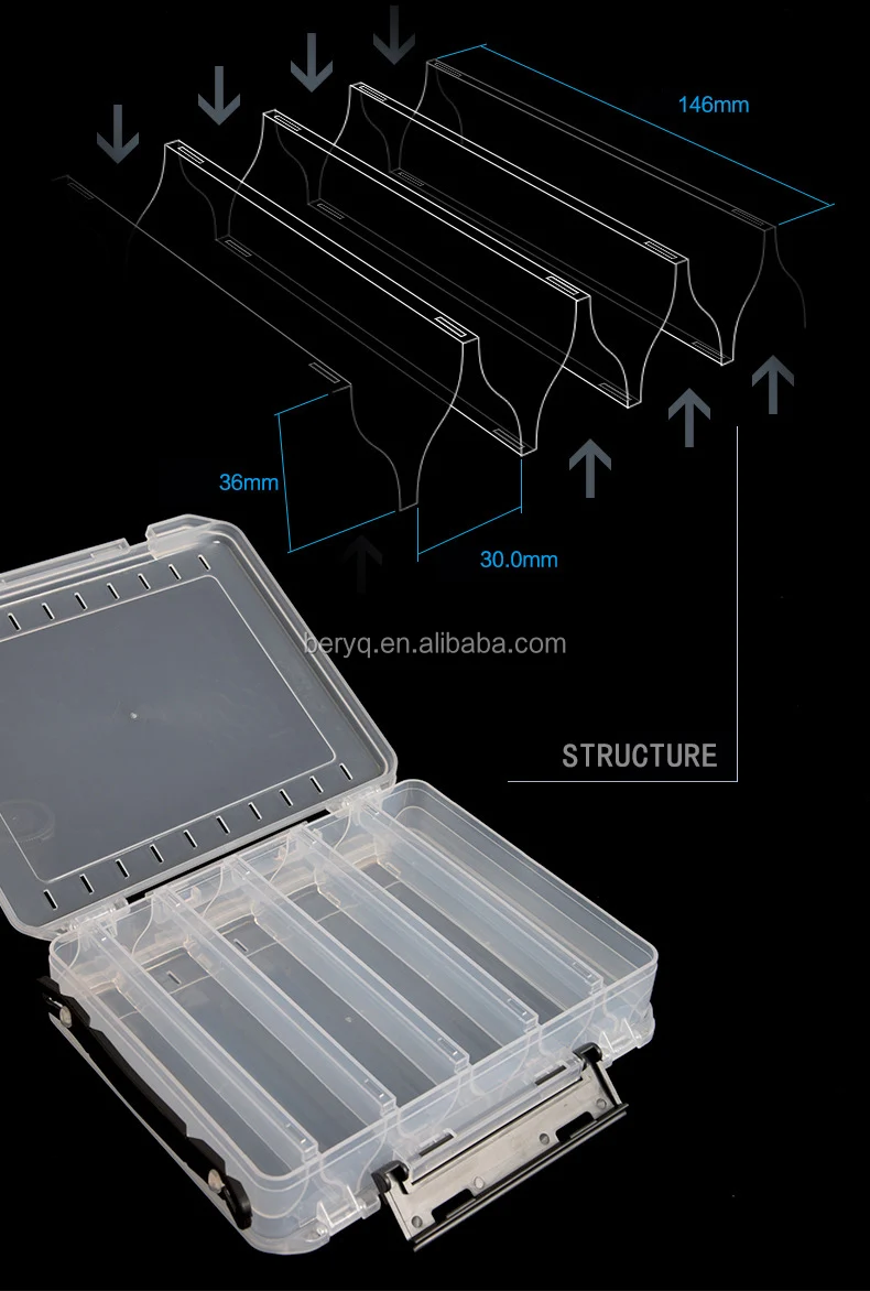 Multifunction Hard Plastic Double Sided Storage Case Box Plastic