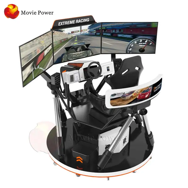 9D Virtual Reality 3Screen VR Racing Game Machine Best Selling Driving Simulator
