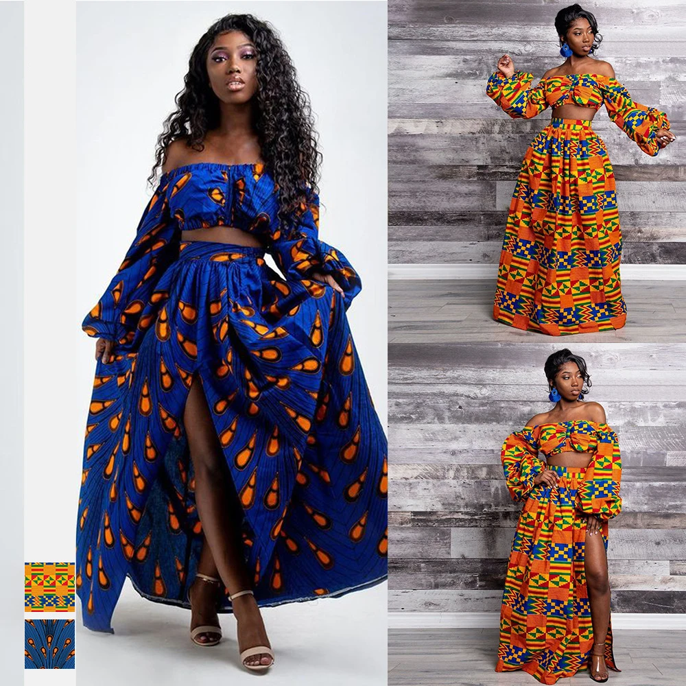 

2020 New Style Ready To Ship kente dresses African wear Women Casual Kitenge Dress Designs For Casual Wholesale, Customized color