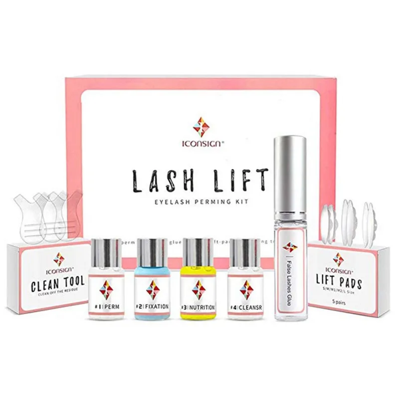 

Professional Eye Beauty Eyelash Lift Perming Glue Kit Lashlift Perm Set with Lash Lifting Silicone Rods Pads