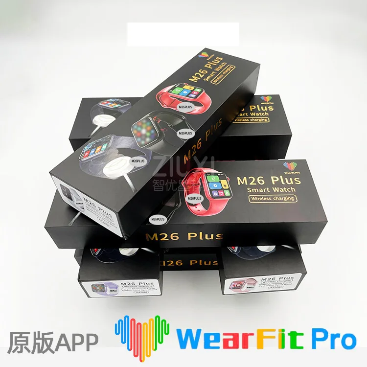 

M26plus smart watch rotary button smart bracelet heart rate blood pressure monitor step exercise cross-border call