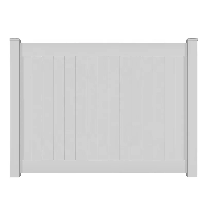 

100% Virgin PVC Fence Panel Privacy Fence Vinyl Rail Picket Fence Flat England Cap Gate door, White,tan and grey