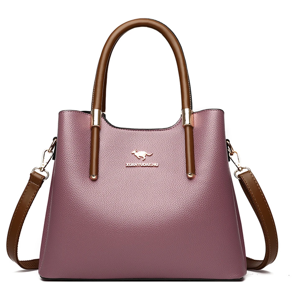 

2020 new European and American fashion trend versatile shoulder leather handbags for women, Black,red,brown and customzied