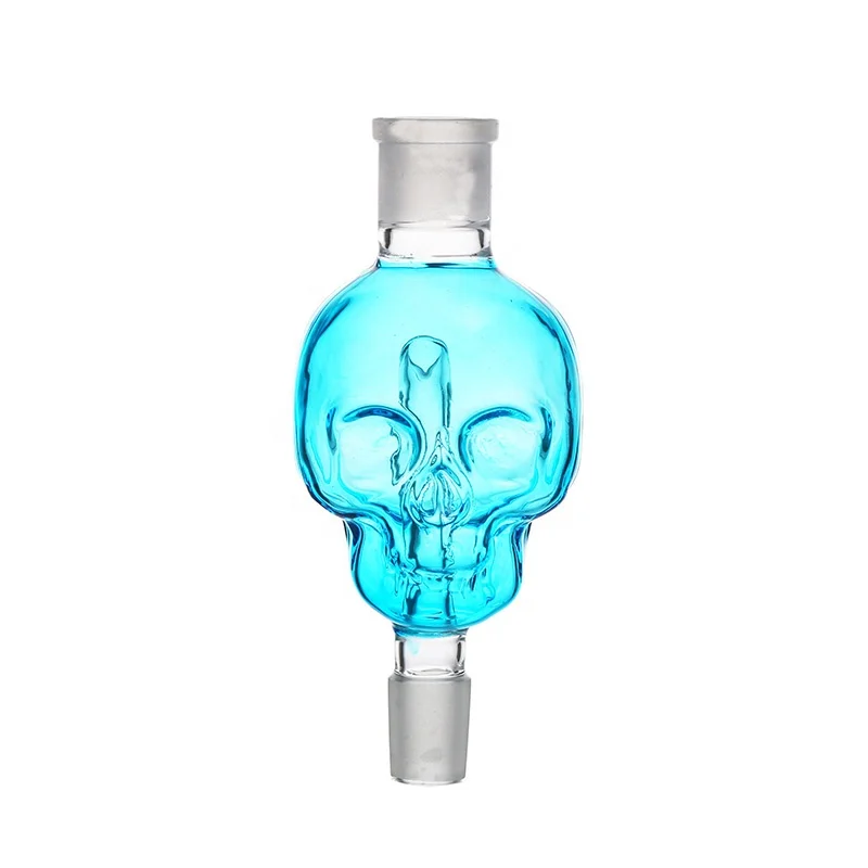

Large size colored skull oil collector molasses catcher with logo custom colored skull glass hookah Collect the oil accessories, As is shown in