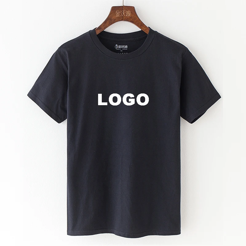 China Manufacture Wholesale Mens Blank 100% cotton Short Sleeve tshirts High Quality Plain Custom Logo Printed Black t shirts