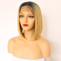 

Synthetic hair wig cheap high quality yellow bob short synthetic wigs for black women with bangs for black women synthetic wigs