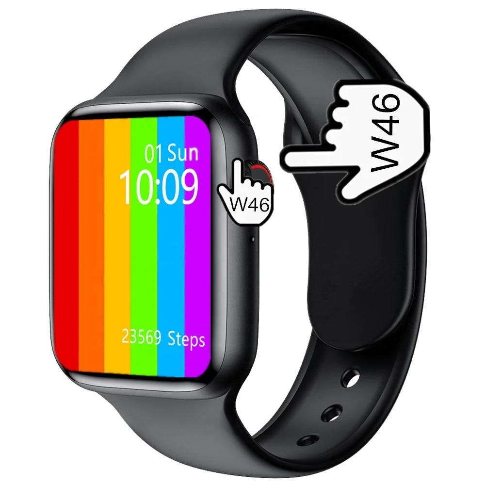 

Wireless Charing IWO Heart Rate Monitoring ECG Waterproof Sport Thermometer Temperature 2020 W46 T500 W26 Smart watch Smartwatch