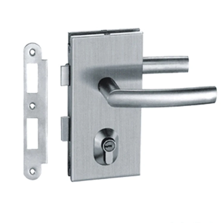 Frameless Sliding Glass Door Handle Lock For Office Partition Door High
