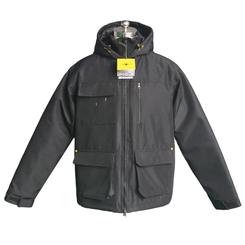 

Style Man workwear from China Supplier Hot Sale Black Quilted Jacket for Winter OEM Service