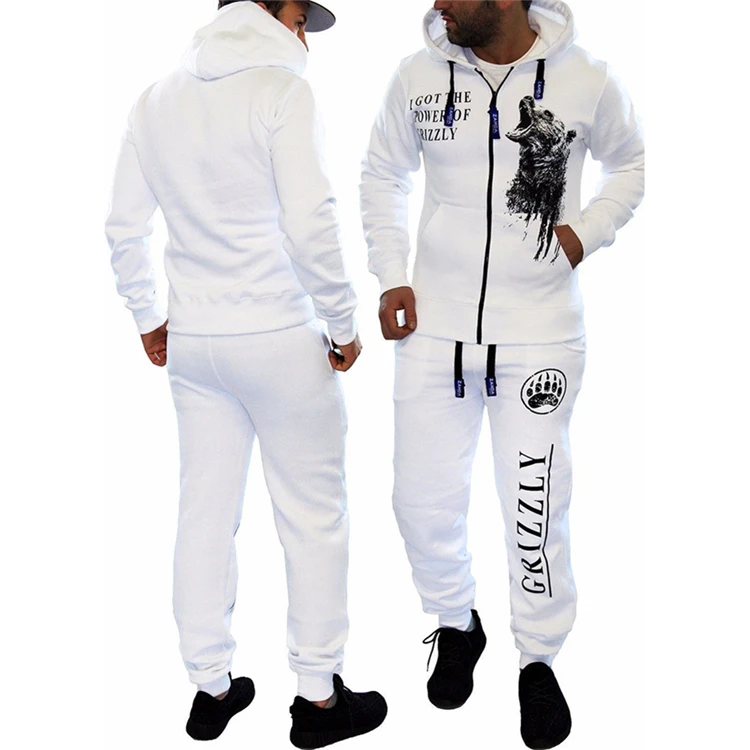 

2021 new fashion suits set for men OEM special pattern men tracksuit set fashion solid colorjogger set men