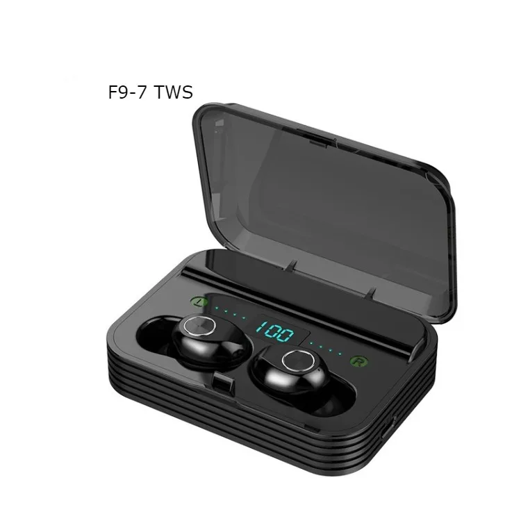 

High quality F9-7 TWS Dual Noise Cancelling Touch Digital Display Stereo Wireless Earphone surround sound earphone