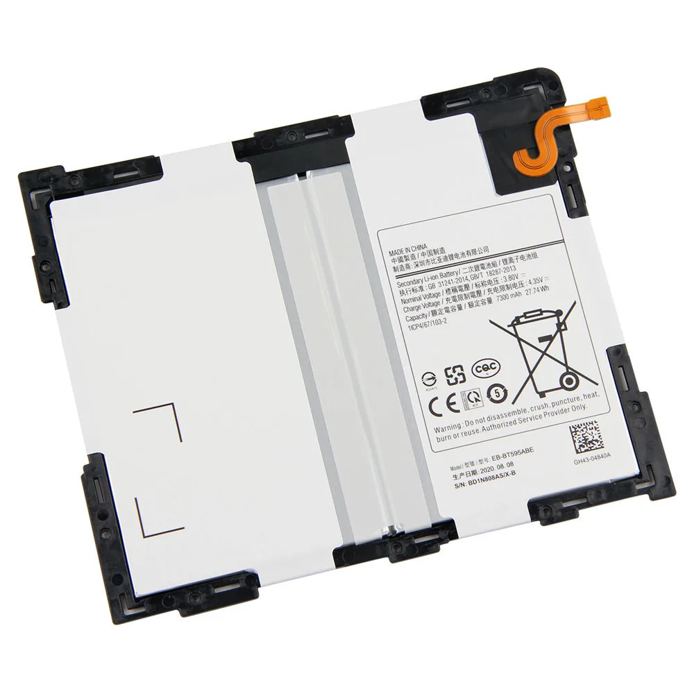 

Original For Samsung laptop Battery EB-BT595ABE For Samsung Galaxy Tab A2 10.5 SM-T590 T595 7300mAh New zero loop battery