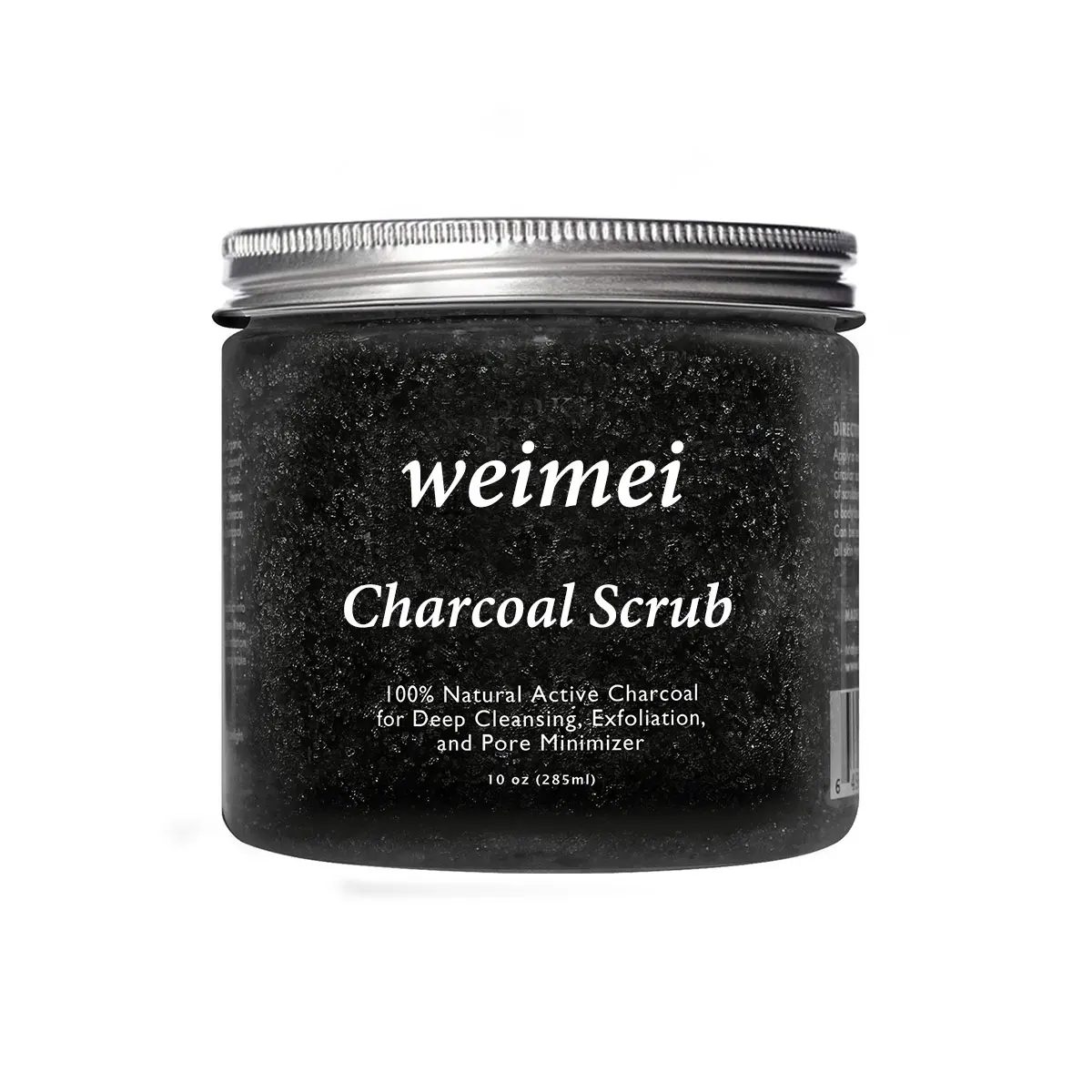 

WeiMei OEM Cleansing Activated Charcoal Body Scrub For Exfoliating Moisturizing Skin Care Private Label