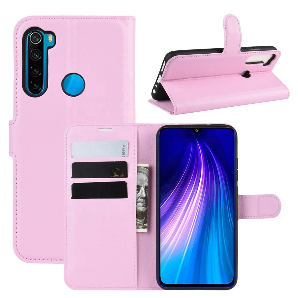 

2019 Hot Selling Flexible Durable Case for Xiaomi Redmi Note 8 Leather Wallet Skin Pattern Tpu Phone Case For Redmi Note 8 Pro, Multi colors