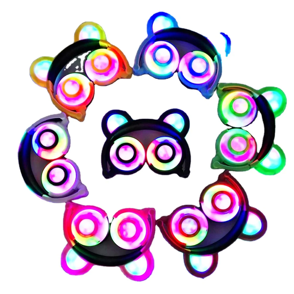 

Over Ear Children Headphone with Adjustable Headbands Wholesale Cat Panda Ear Headphones, Can be customized