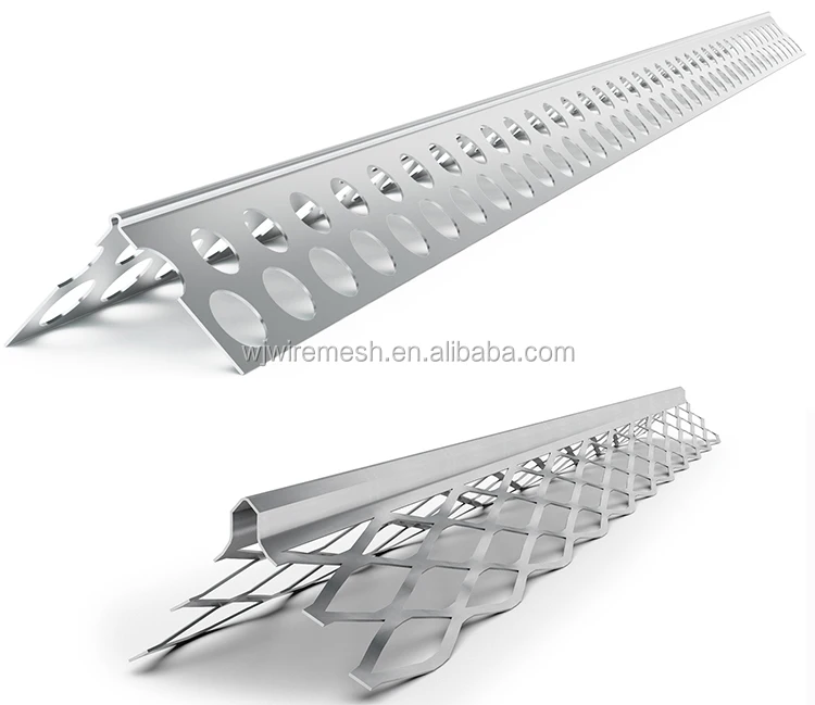 factory price Plastering wall protection stretch stucco expanded g.i Galvanized steel metal drywall angle corner bead for saleproduct show.jpg