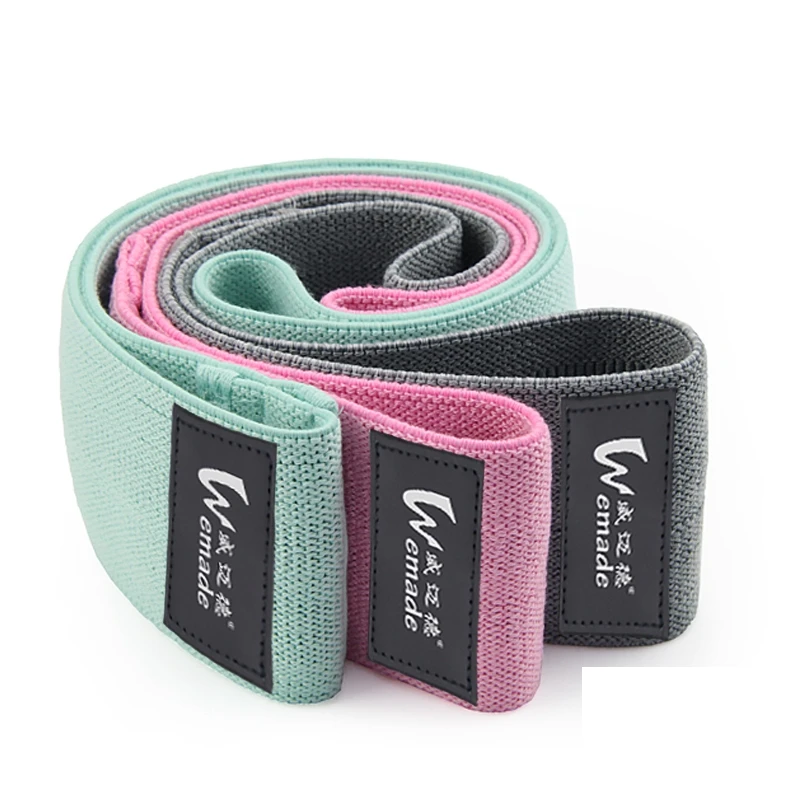 
wholesale custom logo elastic fitness workout home gym long fabric resistance bands 