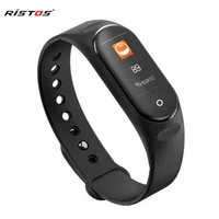 

RISTOS 3559 Smartwatch For Men Women Silicone Strap Heart Rate Monitor Message Reminder Bluetooth Black Watches