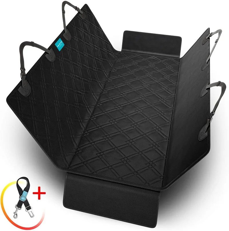 

Amazon dog back seat cover waterproof anti-dirt non-slip back seat pad protection washable durable luxury pet car mat, Black
