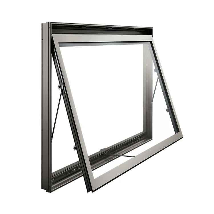 as2047 standard safety 12x36 large aluminum frame impact frosted retractable tinted triple awning glass window