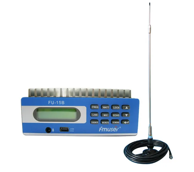 

FMUSER 15W CZH-15A CZE-15A FU-15A 15W FM broadcast transmitter FM exciter 88Mhz - 108Mhz + CA200 Car Sucker Antenna