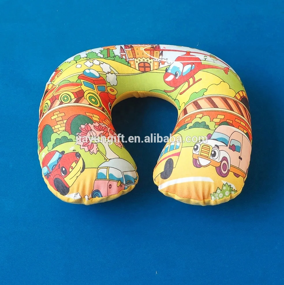 
U shape inflatable neck pillow with printing factory 
