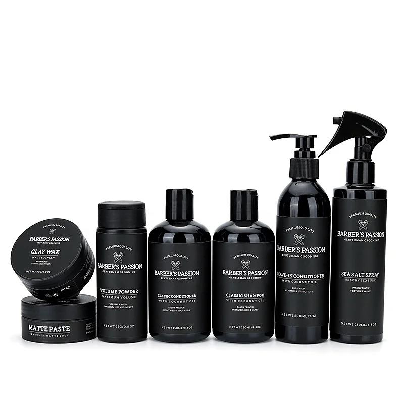 

BARBERPASSION Private Label Best Mens Hair Styling Products Hair Care Set Without Alcohol And Cruetly Free