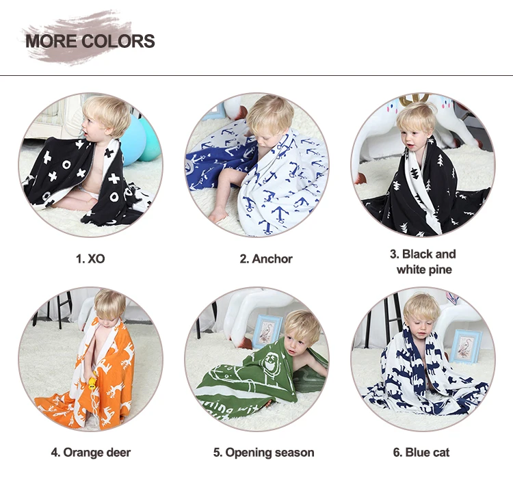 Hot Sale & High Quality Customised Brand Cheap Baby Blanket for Sale Certificated 100% Organic Cotton supplier