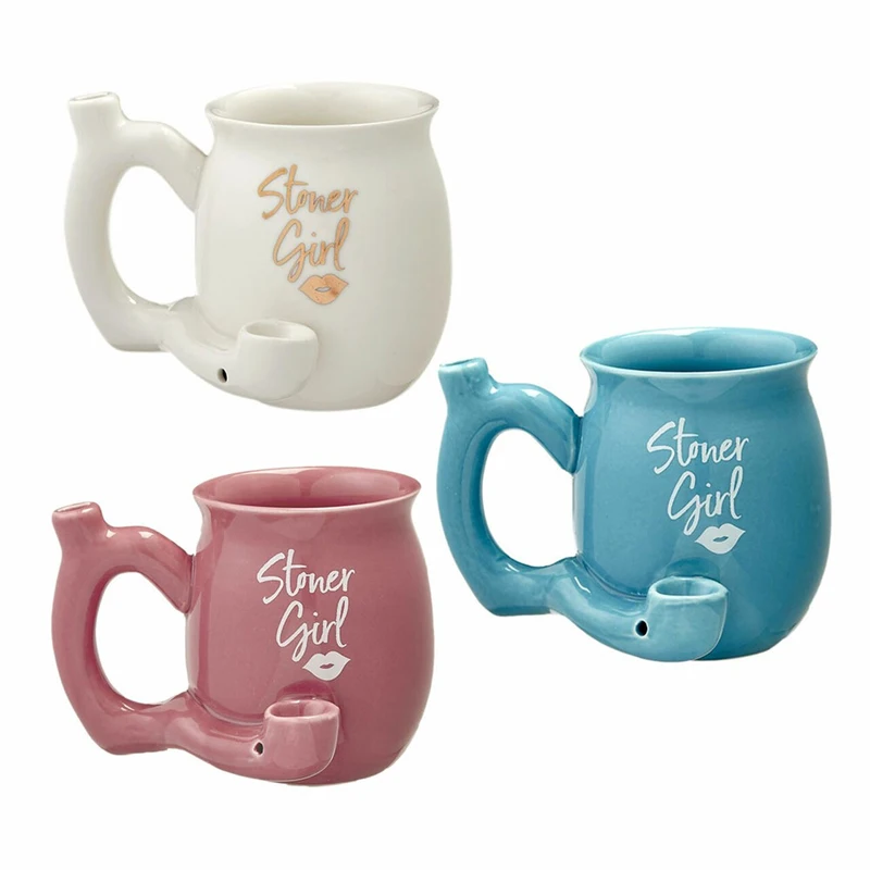 

New Hot Sale Tobacco Pipe Mug Smoking Weed Elephant Smoking Weed Stoner Coffee Mug With Pipe, Customized