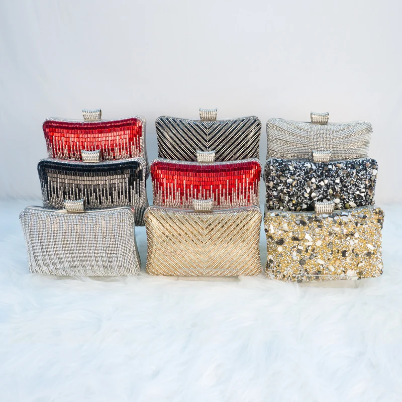 

New style rhinestone bag wholesale high quality dinner bag party luxury small women colorful handbag evening party bag