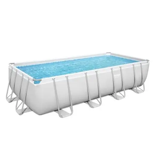 

Bestway 56670 piscina rettangolare con telaio cm 488x244x122H pompa filtro scale, As picture