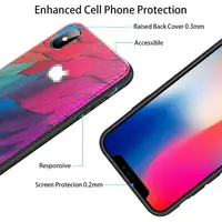 

Premium Shockproof Illuminate Luminous Shining LED light Cover for iphone XS XR logo on Glass Phone Case with Apple logo